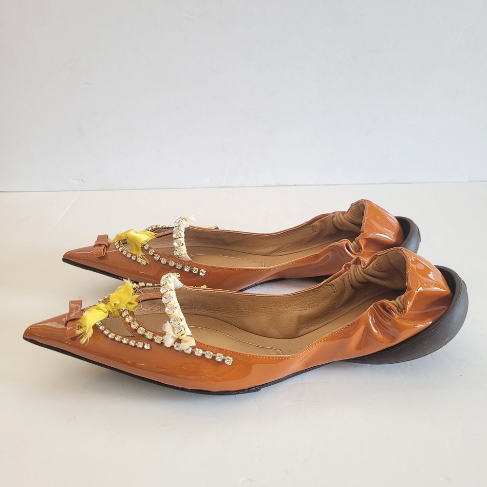 NWOT Designer 13 09 SR Patent leather Miky Crystal ballerina/ ballet fla… - Picture 10 of 17
